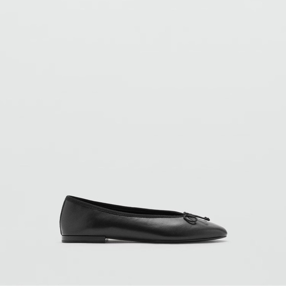 Mango Real Leather Ballet Flat 🖤 NWOT - Picture 5 of 8